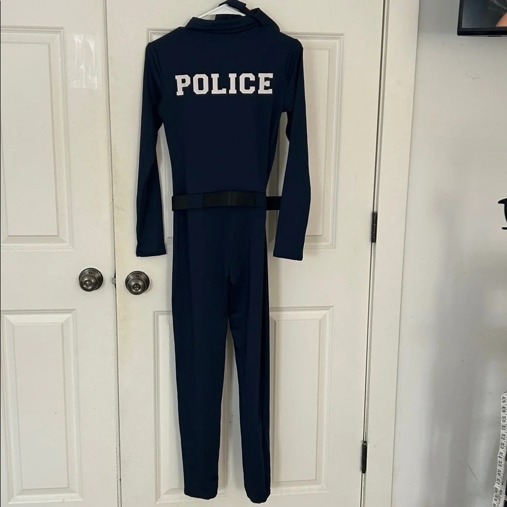 Spirit Five Oh cutie adult costume size small 4–6 police woman zip up catsuit